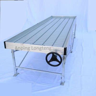 high quality 1.55*3m 1.22*2.44m greenhouse rolling table/ bench for sale